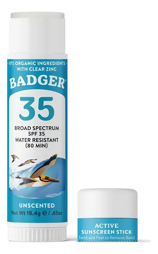 Badger Stick Protector Solar Mineral Facial Spf 35 18.6g