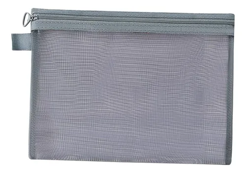 Bolsas De Maquillaje De Malla, Bolsa De Cosméticos Gris M