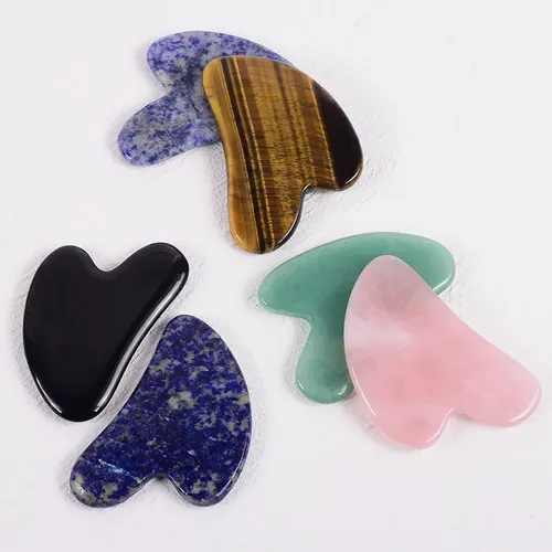 Rascador Facial Rose Massager Gua Jade Sha Tool Natural