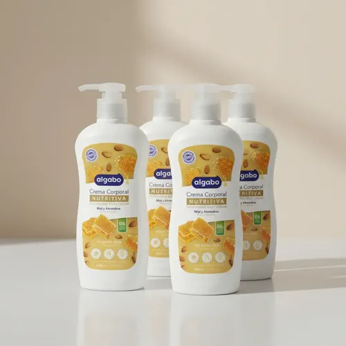 Pack Crema Corporal Algabo Nutritiva Miel Y Almendras 400 Gr