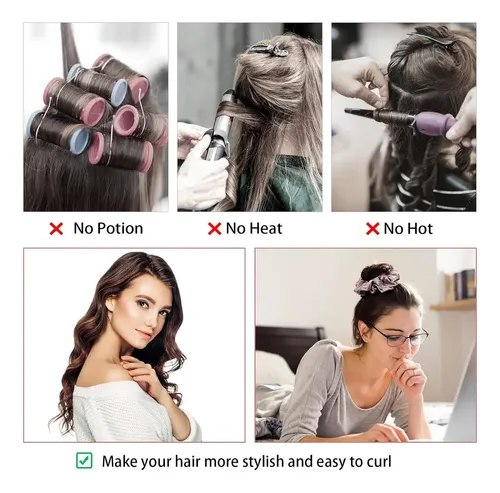 Rulos De Cabello Sin Calor, Diadema Para Dormir