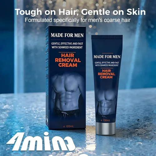 Crema Depilatoria Masculina De Acción Rápida 100 Ml Natvei