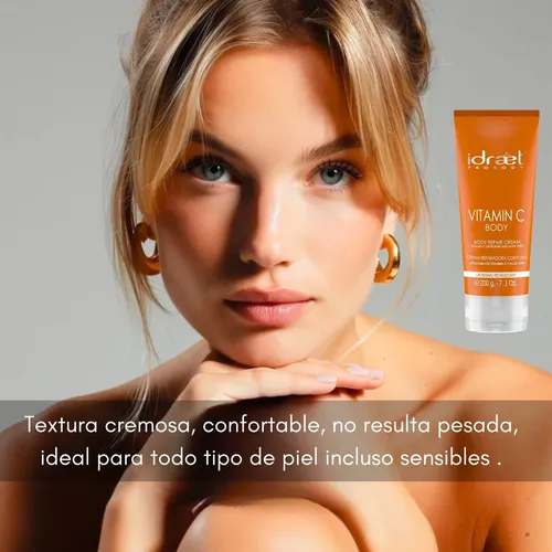 Crema Reparadora Cuerpo Vitamin C Idraet Aloe Hidrata 200g