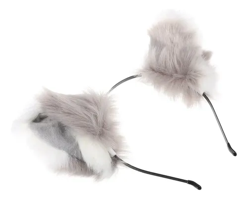 1pc White Plush Ears Headband Cosplay Decoration For Parties