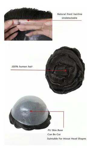 Protesis Capilar Indetectable Cabello 100% Humano