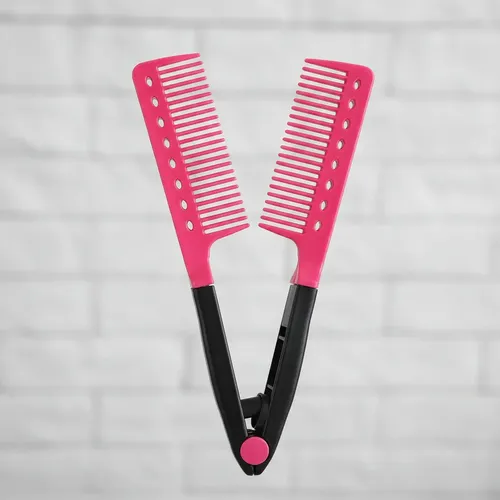 Set X2 Peines Doble Para Alisar Planchar Cabello Profesional