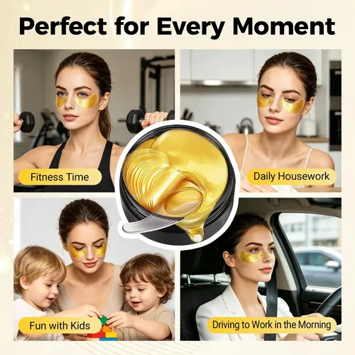 Parches De Oro Para Ojos Ojeras Mascarilla 60 Pares 0739256490180