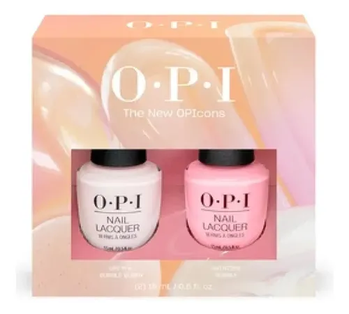 Opi Duo Pack Nail Lacquer The New Opi Icons 15ml Opim A Bubble Bunny / Bathtime Bubbly