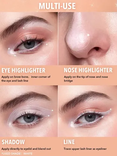 Sheglam Big N Bright Eye Pencil Lápiz Iluminador Highlight Tono Del Maquillaje Rosé