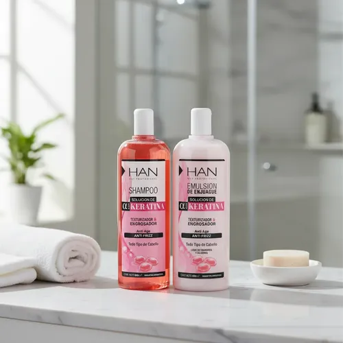 Han Shampoo + Acondicionador Solucion De Keratina X 500 Ml