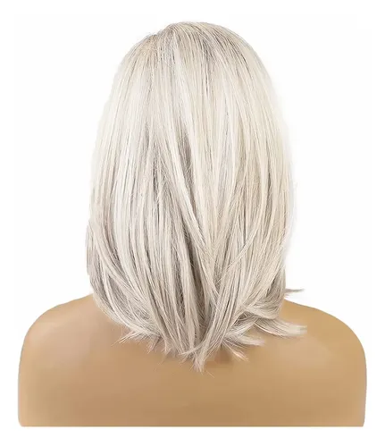 Peluca Mediana Símil Natural Orgánica Lacia Premium Tamaño De La Base Universal Con Regulador Tono Ws661-blonde