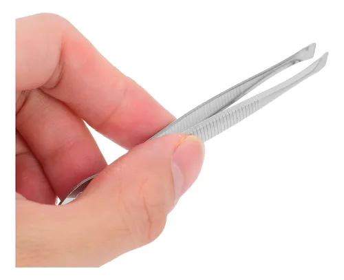 Pinza Biselada Para Cejas De Acero Inoxidable, 2 Unidades