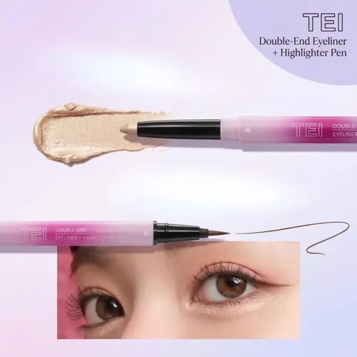 Delineador De Ojos E Iluminador Ultrafino Tei 2 En 1