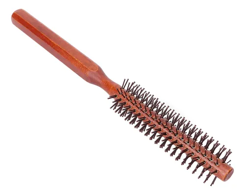 Cepillo De Pelo Redondo Para Peinar, Rizador, Cepillo De Mad