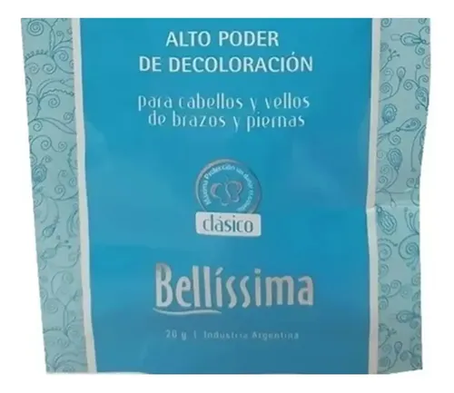 3 Sobres Polvo Decolorante Bellissima Clasico Color 20 Gr