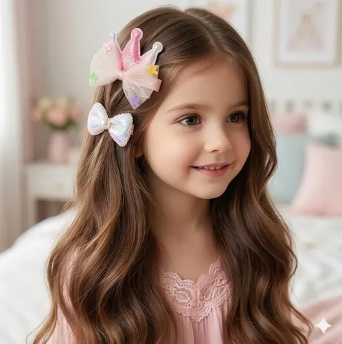 Hebillas Clips Broches Para Pelo Cabello Niñas De Colores