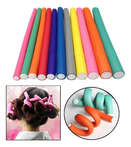 10 Rizadores De Espuma Flexibles Para El Cabello, 16 Mm