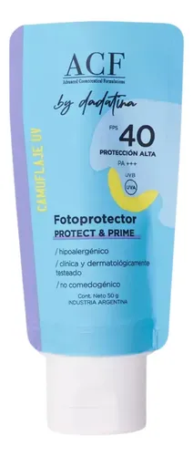 Fotoprotector Acf Dadatina Solar 40 Invisible Sin Color 50 G