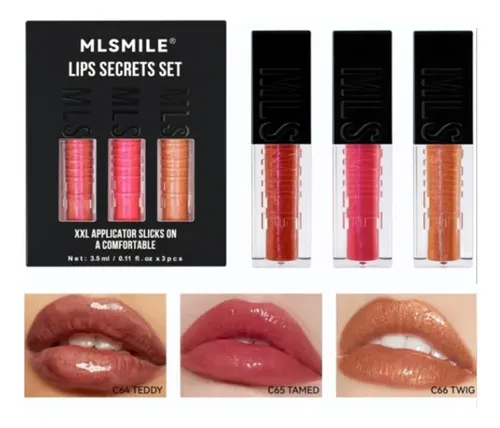 Mlsmile Lips Secrets Set De 3 Brillos Labiales Holograficos