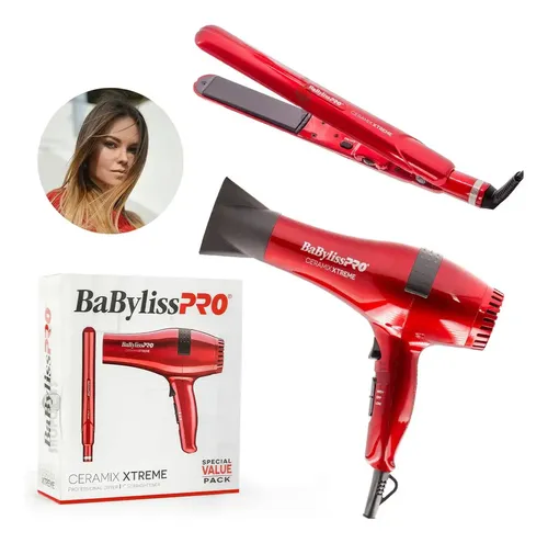 Babylisspro Kit Plancha Y Secador Ceramix Xtreme Cepp1uz