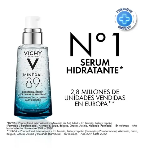 Sérum Ácido Hialurónico Vichy Minéral 89 Booster Hidratante Gel 50ml