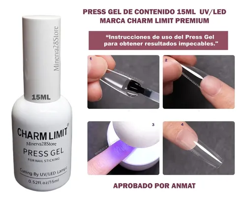 Kit Tips Soft Gel Cherimoya X120 Press Gel Liquido, Linterna