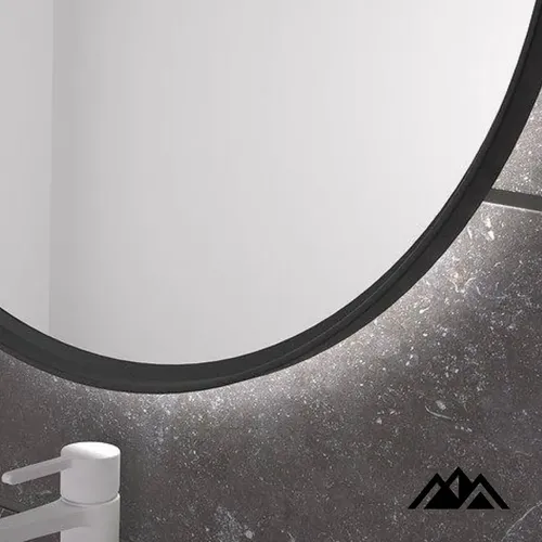 Espejo Redondo Luz Led Con Marco Pvc 100cm
