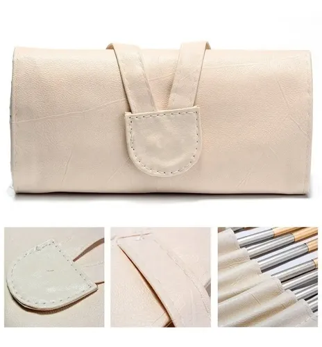 Elegante Set 24 Brochas Profesionales Naturales Y Sintéticos