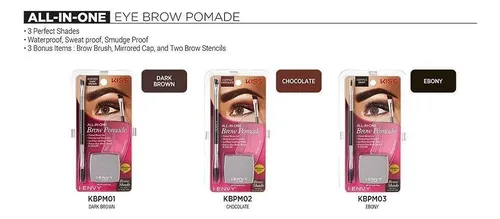 Pomada De Cejas Waterproof Ienvy By Kiss Ebony