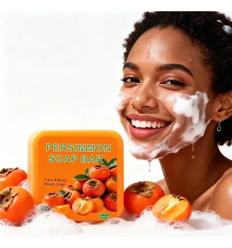 Pack 2 Jabón De Caqui Persimmon Soap Bar Quita Olor Corporal