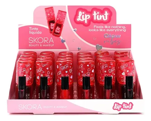Tinta Labial Liquida Skora Con Aplicador 6 Tonos Rojizo
