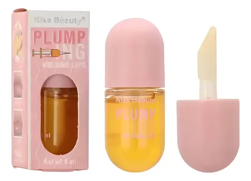 Mini Labial Voluminizador Plump Lips Kiss Beauty Gloss Color Transparente