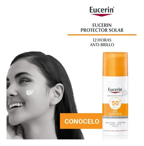 Eucerin Protector Solar Gel Creme Oil Control 50+ Toque Seco