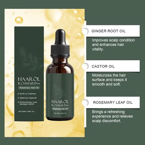 Aceite Capilar De Romero De 50 Ml Para El Crecimiento Del Ca
