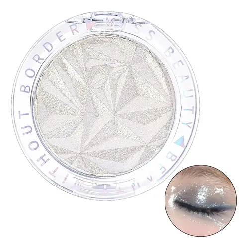 Paleta De Purpurina Para Maquillaje De Piel Silver Face High Plateado