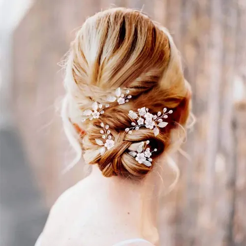 Pinzas For El Pelo Con Flores For Novias, Accesorios For El