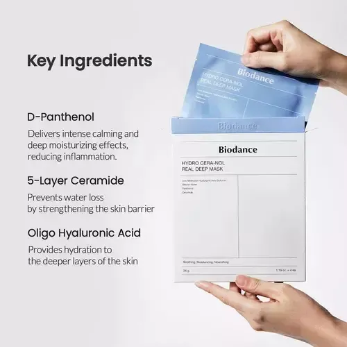 Biodance Hydro Cera-nol Real Deep Mask- Mascarilla Profunda Hidratante Pack de 4 unidades