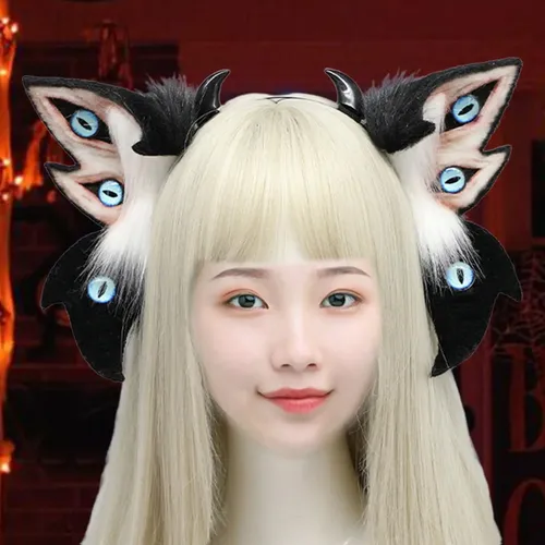Diadema Con Orejas De Animal, Aro De Pelo Realista, Disfraz