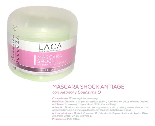 Mascara Shock Antiage 250gr Laca Rejuvenece