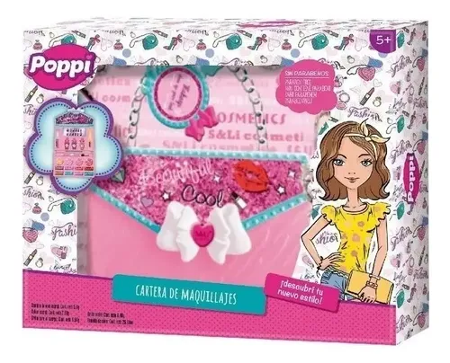 Cartera Maquillaje Infantil Poppi Juguete Esmaltes Set 40 Piezas