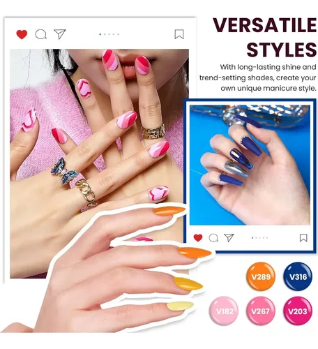 Kit Esmalte Gel Vanreesa 36 Pzs Lámpara Uv 48w