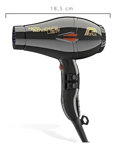 Secador de Pelo Parlux Advanced Light Negro 2200W Iónico Cerámico
