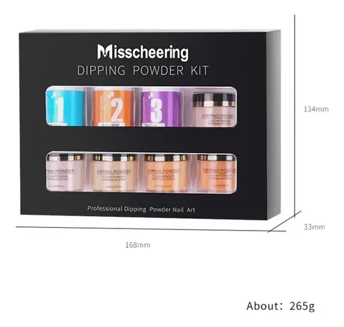 Nuevo Kit De Polvos For Uñas: 6 Colores, No Se Necesita