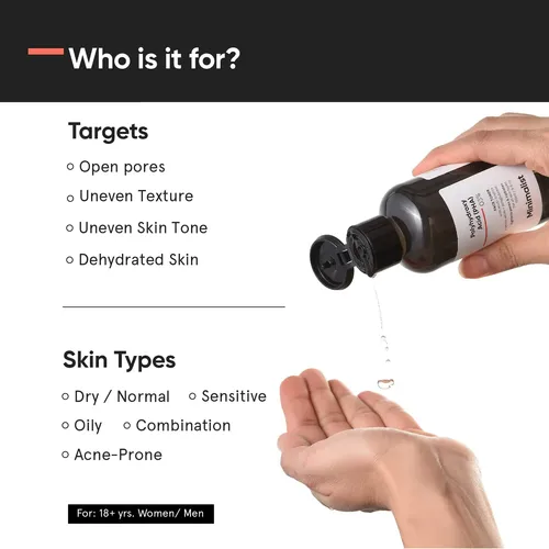 Tónico Facial Minimalist Pha 3% Sin Alcohol Hidratante 150 M