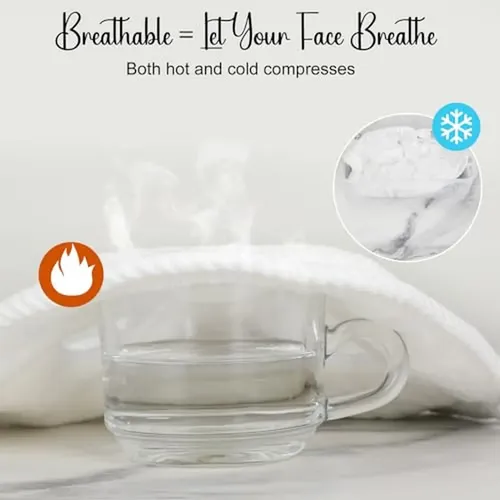 Toalla Facial Humeante, Paquete De 4 Mascarillas Reutilizabl