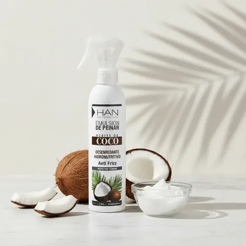 Han Emulsion De Peinar Aceite De Coco Apto Metodo Curly