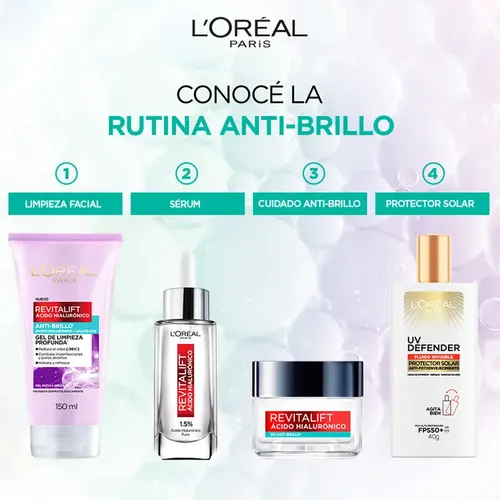 Gel De Limpieza Anti Brillo L Oréal Paris Revitalift X 150ml