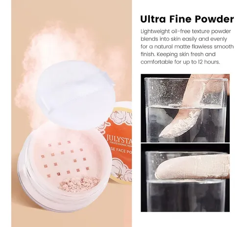 Polvo Suelto Fijador Para Rostro Rosa Control De Aceite 8g