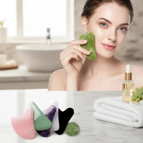 Gua Sha Masajeador Facial Corporal Manual Corazon Colores