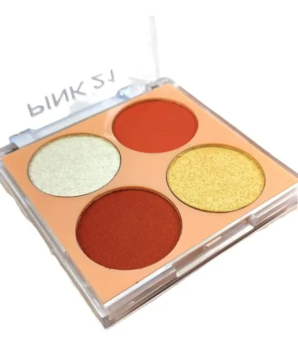 Paleta Iluminador + Rubor Polvo Pink 21 Color & Glow 4 Tonos